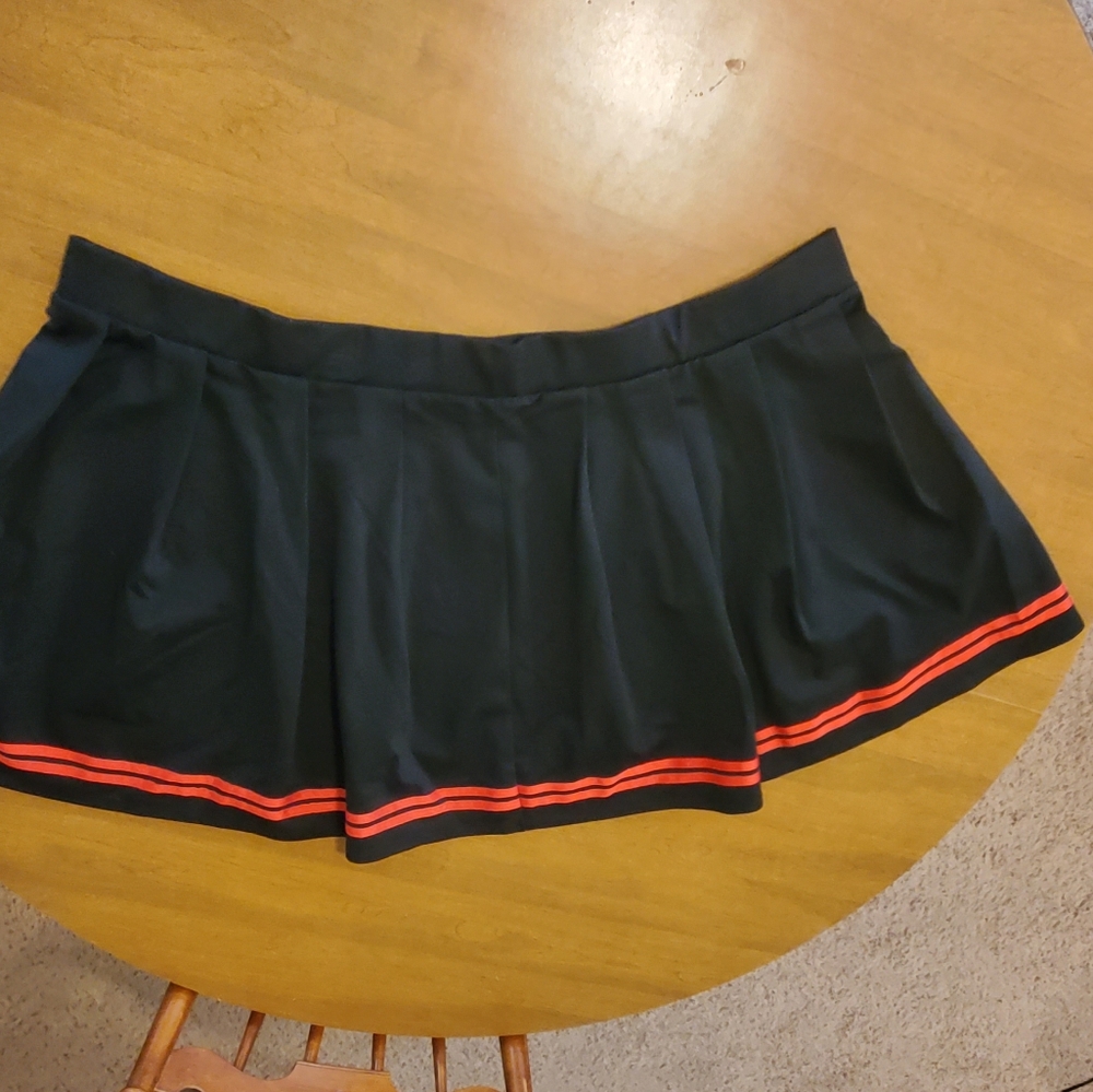 Target Women's Mini Skirt - Black with Red Stripes